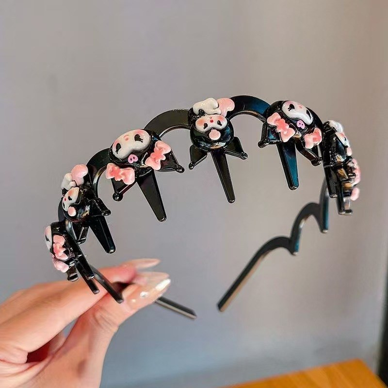 Caricatura para niños con dientes de cabello para niñas cabello roto y ordenado artefacto encantador no dañando cabello de sujeción de cabello antideslizante