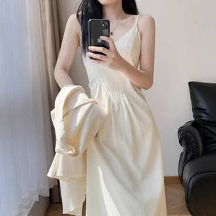 (Single Piece) 6028 Plus Size Women's Summer Thin Slightly Fat mm Slim Suspender Skirt Short Sleeves