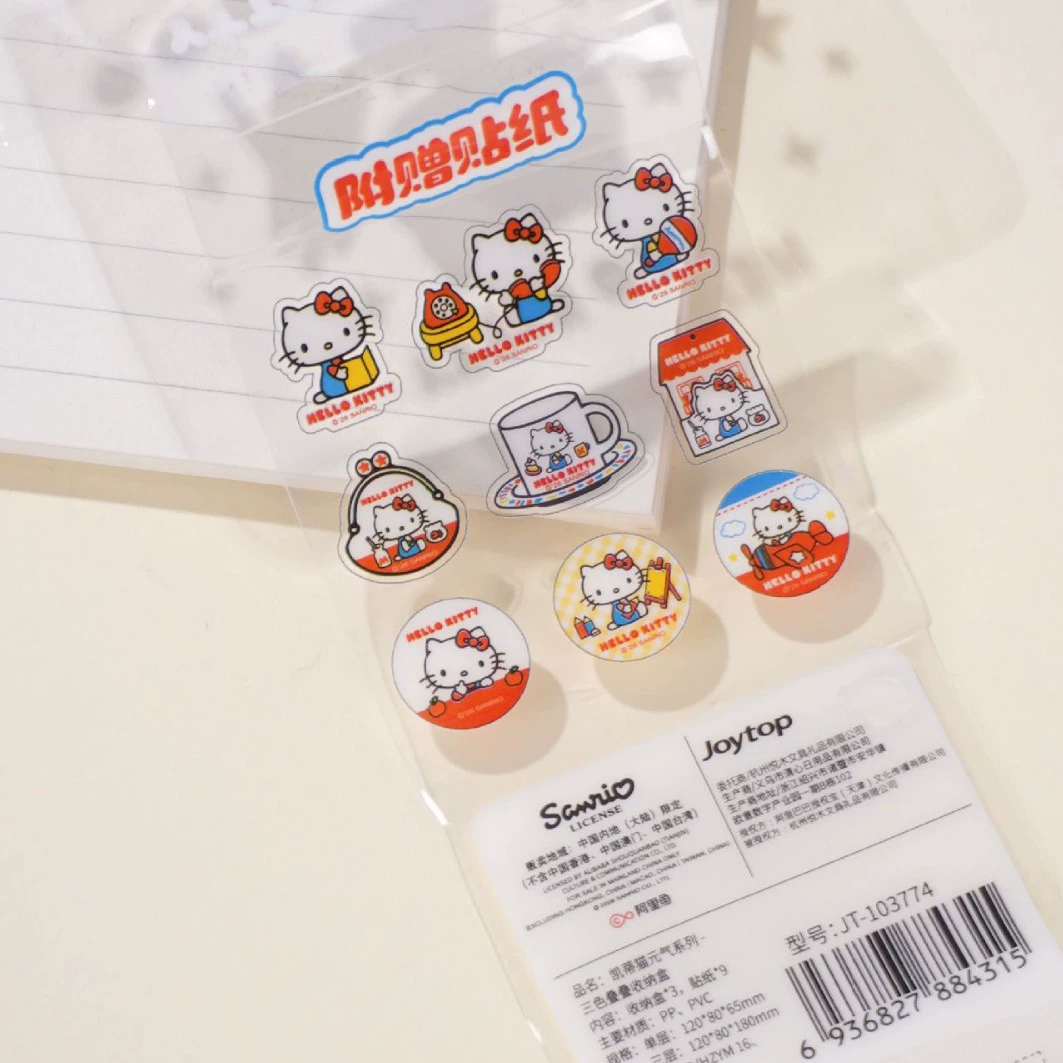 Санрио, Hello Kitty, канцелярские товары, башня, милый хранилищный короб, три цвета