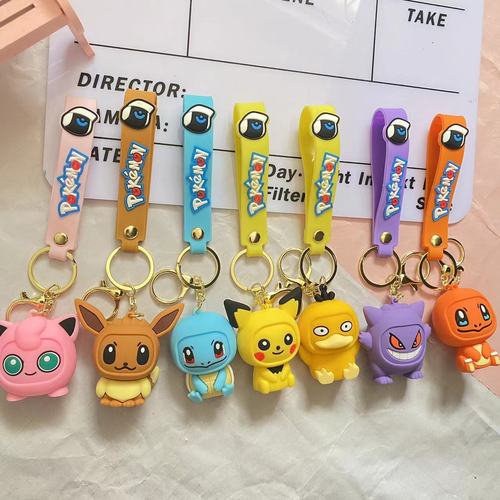 Anime Pikachu Cartoon Keychain Cute Doll Pendant Bag Accessories Car Keychain Small Gift Wholesale