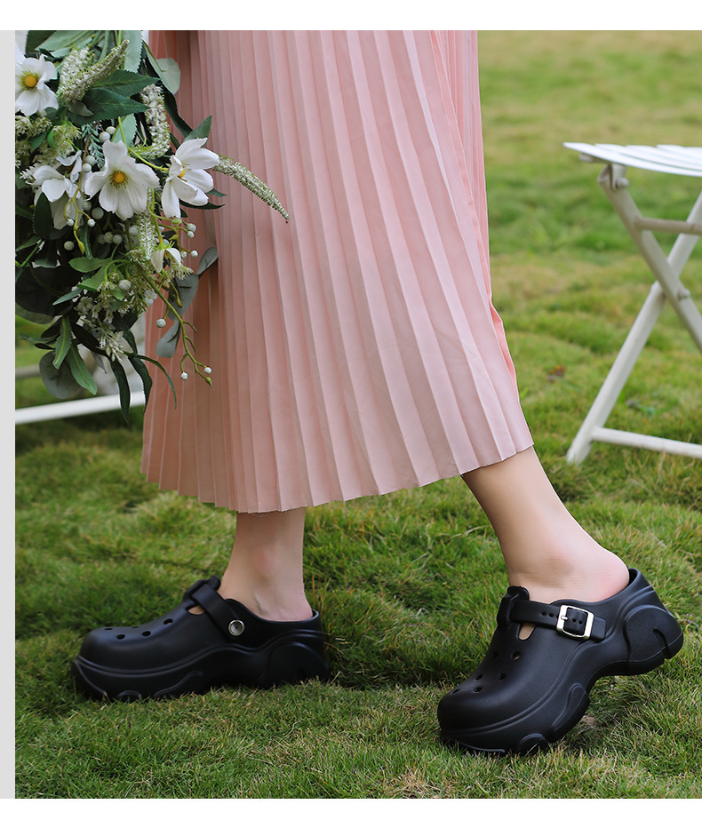 Kevät 2024 Uudet paksupohjaiset naisten paksut kesäiset päällysvaatteet, joissa on lisääntynyt EVA-liukuesteisten sandaalien ja tohveleiden tukkumyynti_voghion.com