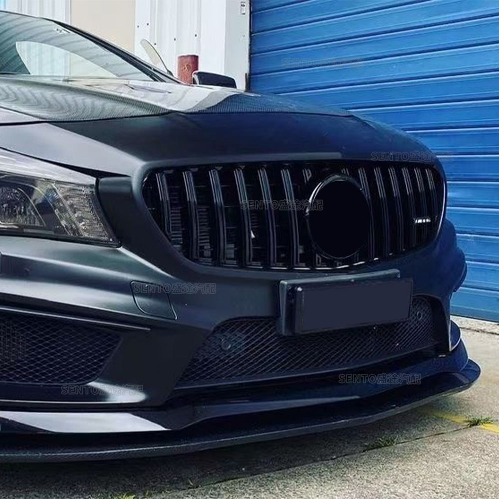Applicable to 13-2019 Mercedes-Benz CLA modified GT starry C117 W117 front bumper middle mesh vertical bar grille