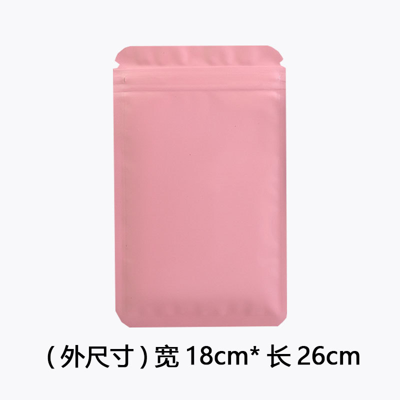 Joyas de color Bolsa ziplock Bolsa ciega Bolsa de papel de aluminio esmerilado Bolsa de hueso opaca aluminizada de doble cara Bolsa de embalaje sellada con alimentos