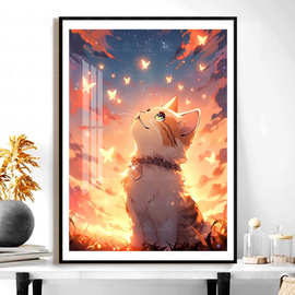 蒙娜丽莎皇室十字绣星空猫咪新款简约可爱猫咪手工线绣治愈系