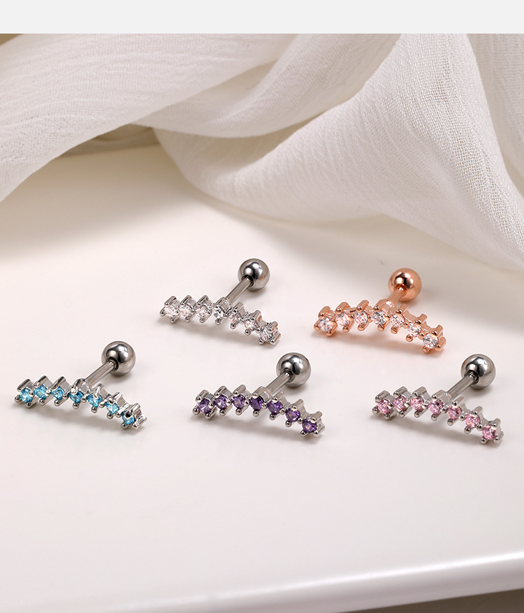 Pointed titanium steel lip stud product view