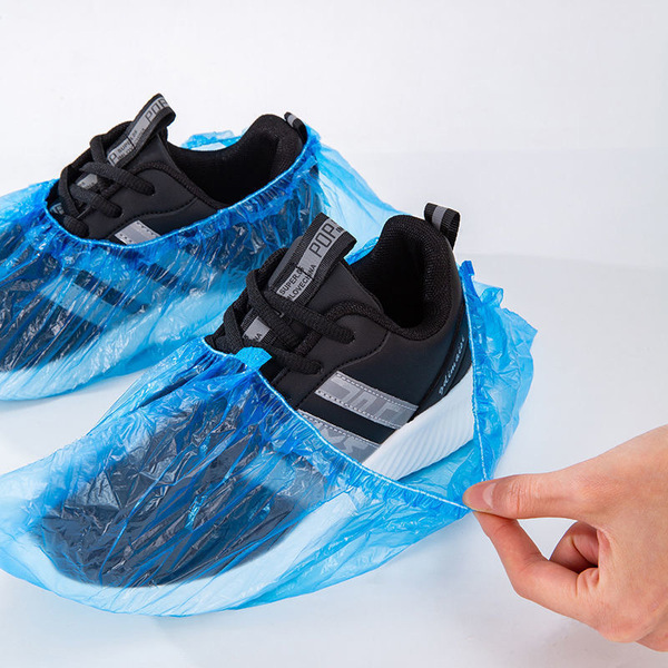 Processed and customized plastic shoe covers