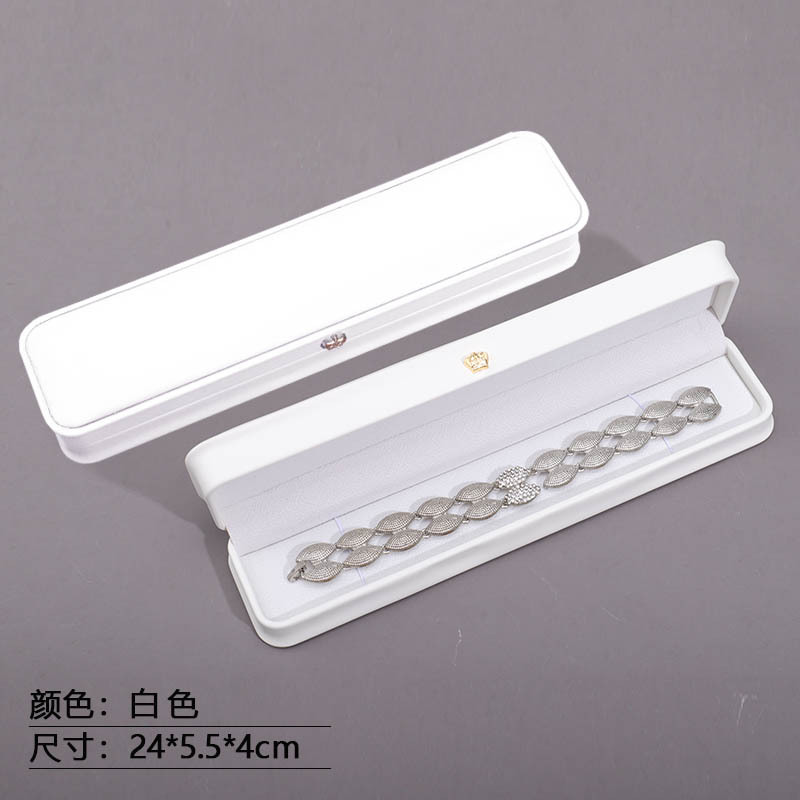 Caja de joyería Crown PU Caja de embalaje de pulsera de joyería Cintura Caja de collar de perlas Caja de embalaje al por mayor