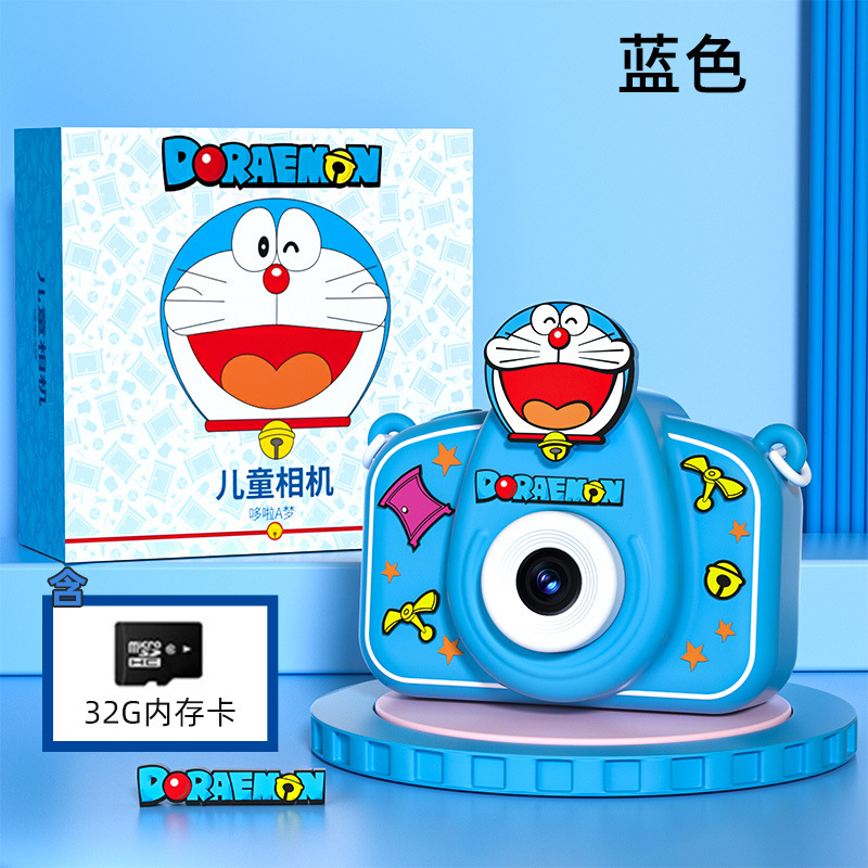 Cámara digital para niños Doraemon, doble cámara delantera y trasera, puede tomar fotos y grabar 4800W HD Pixel Mini cámara image 8