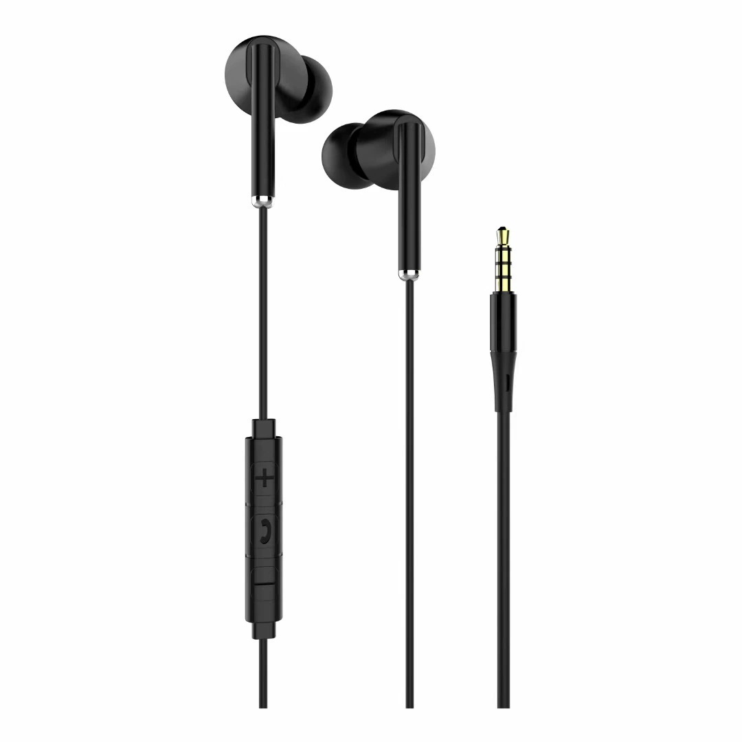 Проводные наушники (Earbarin), чехол-макарон, 3.5 мм, кабель 1.2 м из ПТФЭ с микрофоном и встроенным пультом