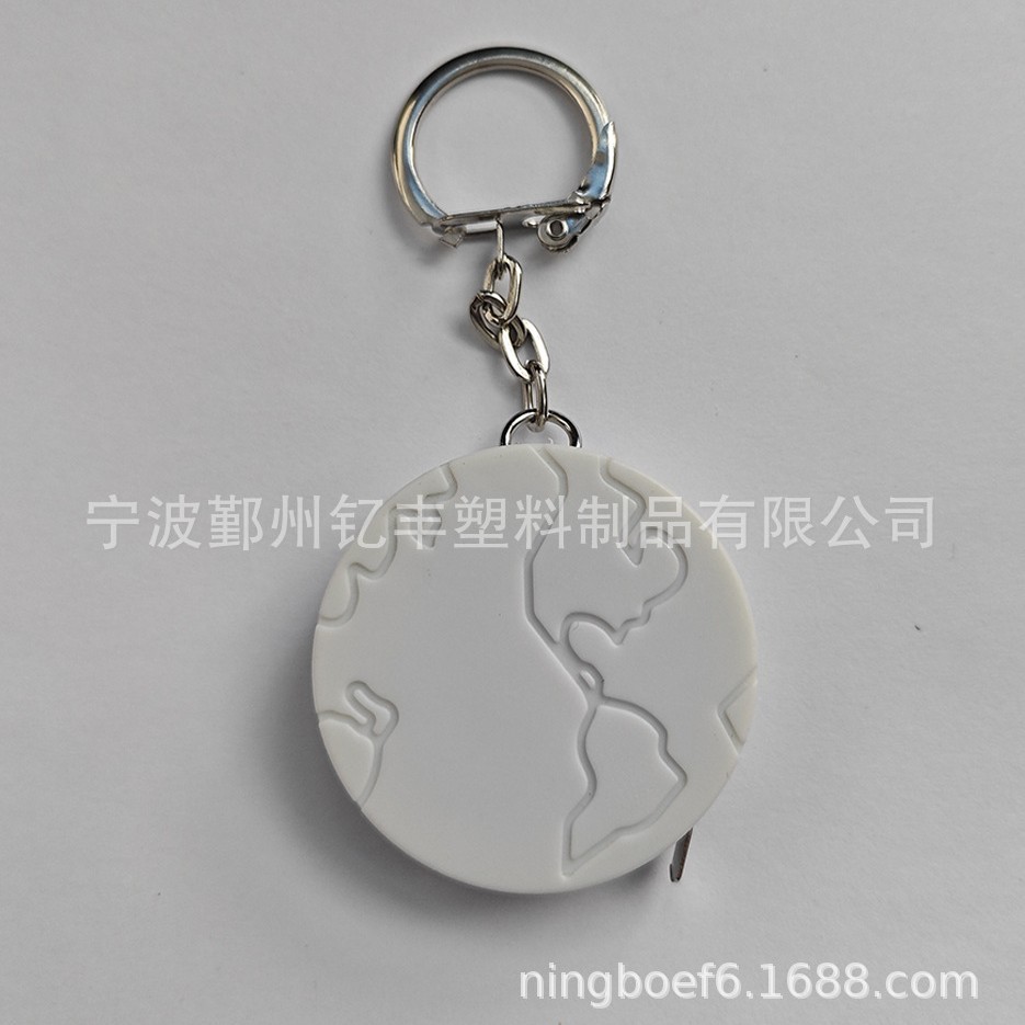 地球形卷尺  塑料卷尺 迷你小卷尺 1米卷尺  圆形钥匙圈卷尺