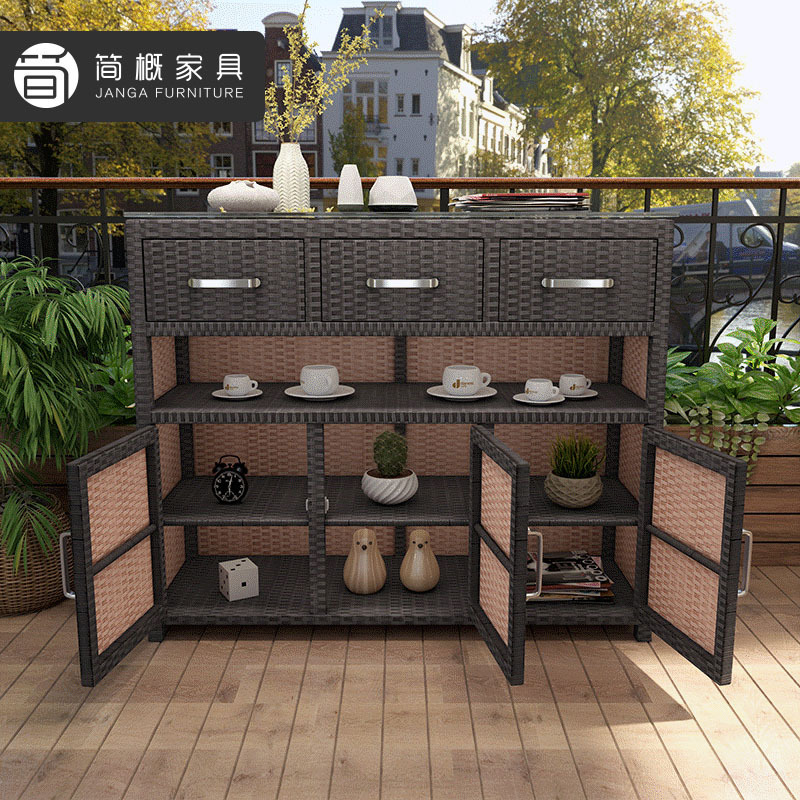 Outdoor Furniture Garden Balcony Cabinet Courtyard Sideboard Living Room Household Doorway Shoe Cabinet Storage Cabinet Sunscreen Storage Cabinet