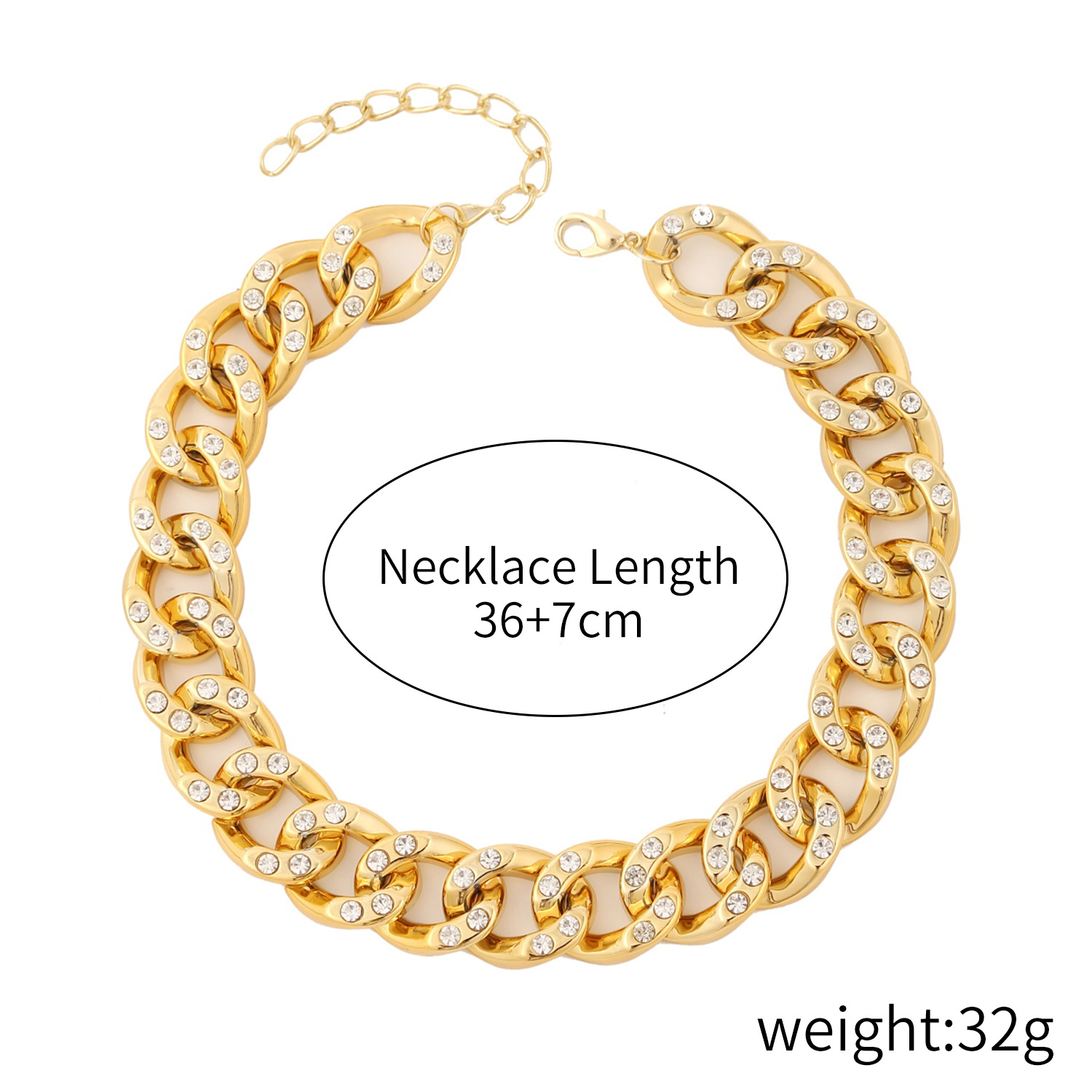 gioielli stile punk collana tendenza periferica esagerata semplice collana a catena in acrilico femminile_voghion.com