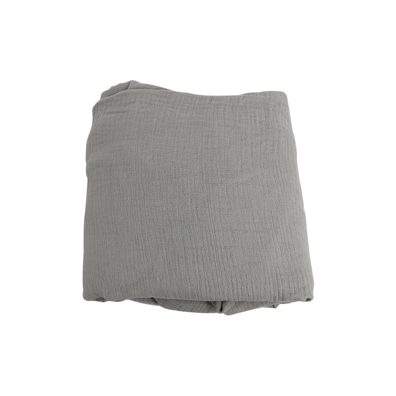 Nuevos productos transfronterizos de tela de algodón, cama de algodón para bebés de color sólido, cama de algodón de doble capa, sábanas suaves y transpirables