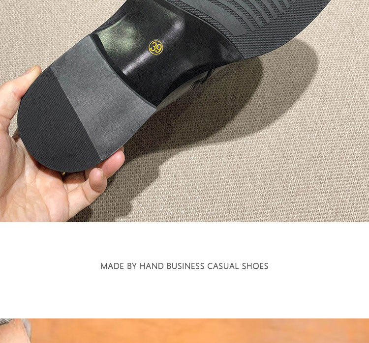 Scarpe in pelle casual da lavoro alte in pelle Stivali retrò neri Stivali alti alla moda tutto in uno da uomo britannici_voghion.com