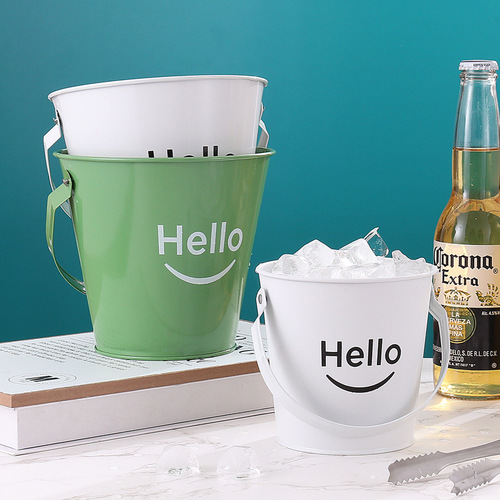 Bar KTV ice bucket creative handle snack bucket French fries bucket ice grain ice cube beer bucket hello cucumber bowl commercial