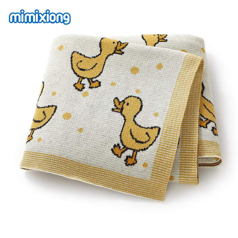 Caricatura pato jacquard mantas mantas mantas de aire acondicionado mantas de siesta Amazon mantas de punto mantas de venta caliente transfronteriza