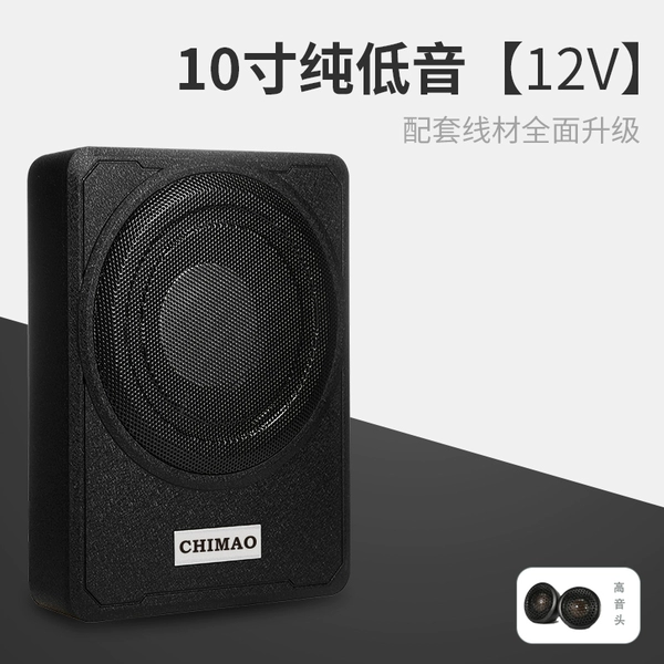 [12V] 10 -inch pure bass bare metone+treble pair (without wire)
