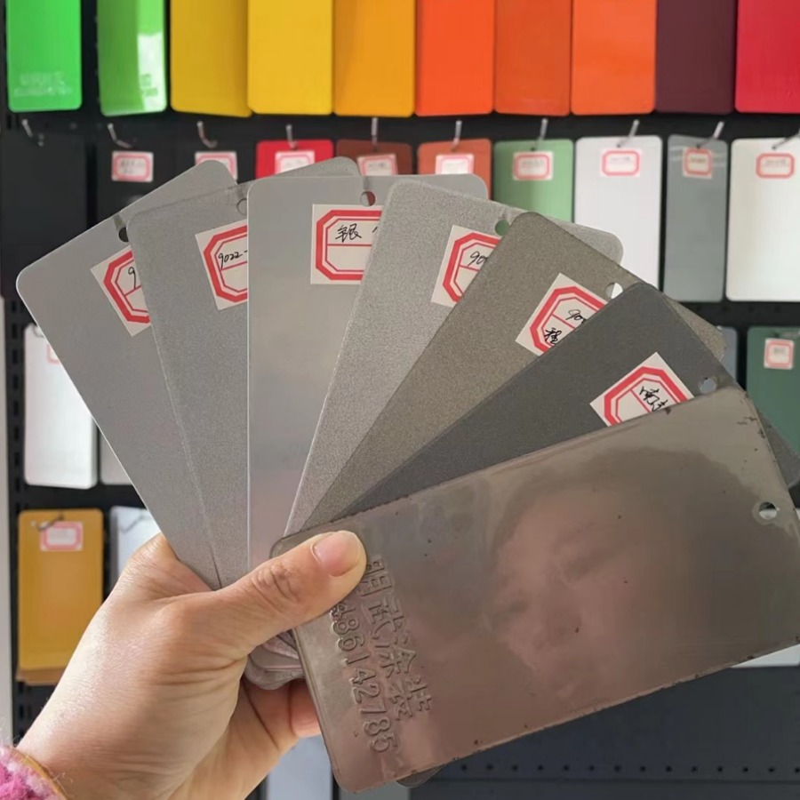 厂家现货热固型静电粉末涂料桔纹砂纹热固性批发哑光粉末涂料