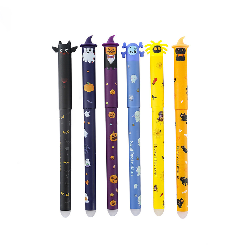 New cross-border erasable pen set, Halloween series with 6 designs, gift item New cross-border erasable pen set, Halloween series with 6 designs, gift item