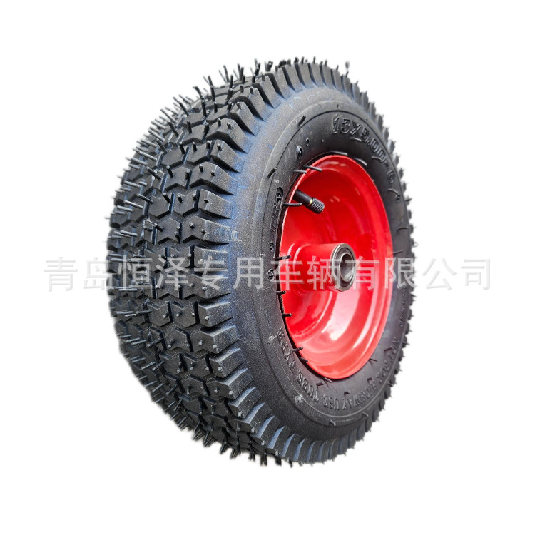 13寸充气露营车割草机轮胎13x5.00-6充气轮斗车手推车工地轮胎