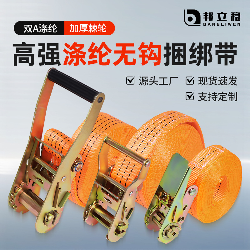 厂家直销紧绳器无钩捆绑带货车固定收紧器加厚固定货物车顶紧线器
