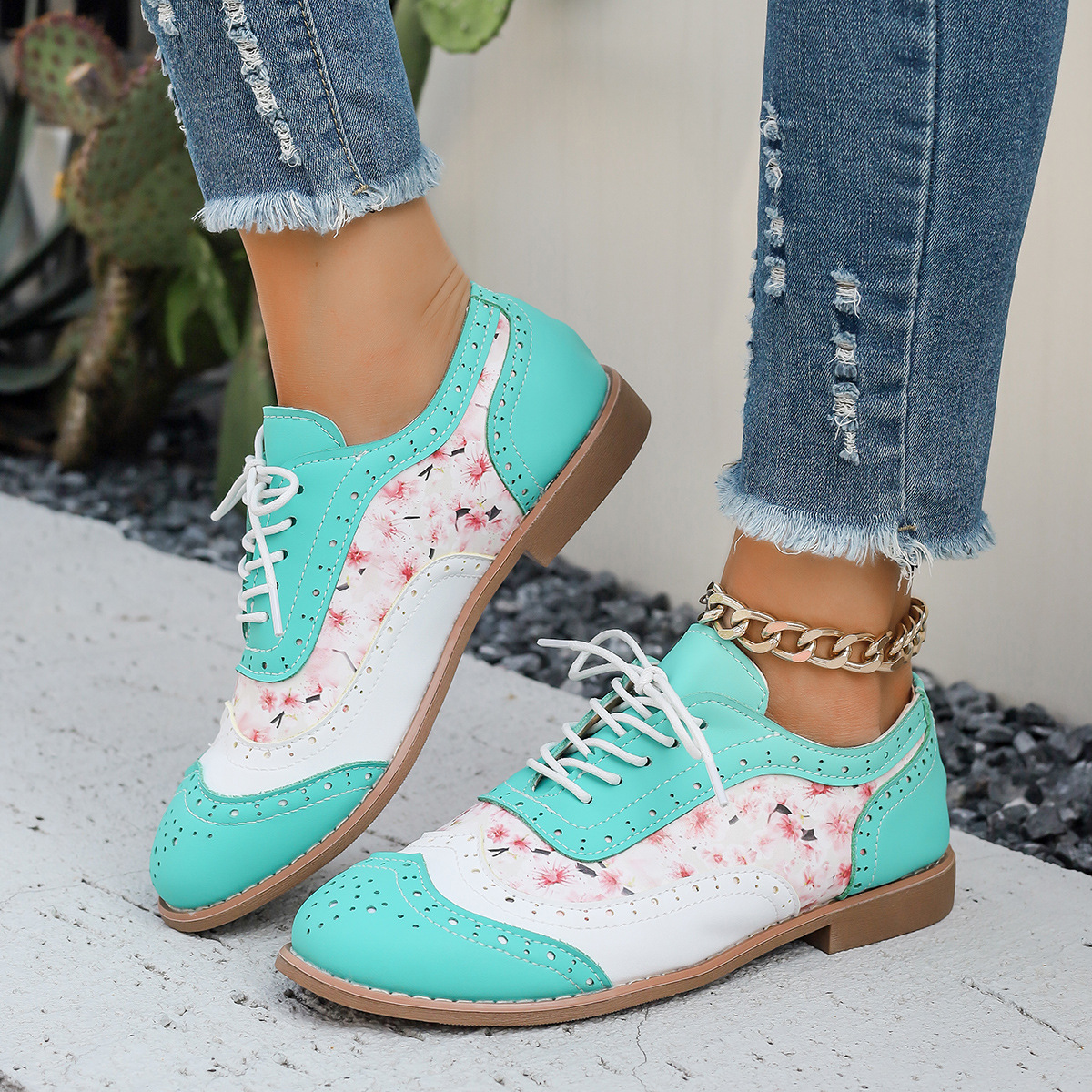 Dámské boty ve stylu brogue, velké velikosti_voghion.com