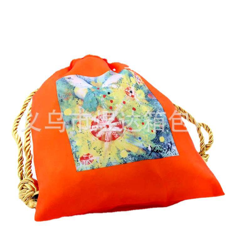 厂家供应销售时尚韩版束口袋 外贸新款印花糖果抽绳袋 创意抽绳包