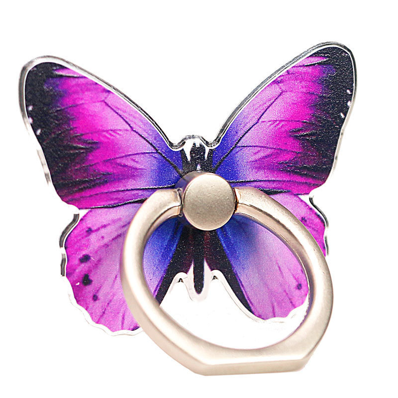 Mobile Phone Holder Ring Buckle Female Butterfly Painted Cute Creative New Spot Wholesale Ring Buckle Mobile Phone Holder Male
