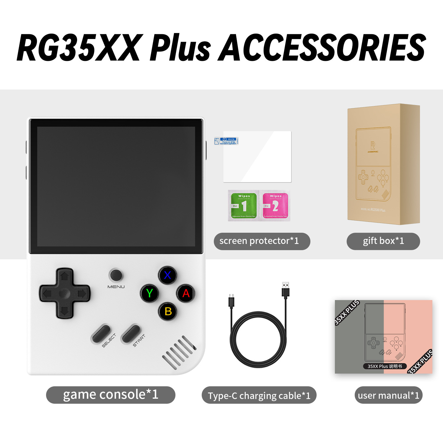 RG35XX Plus versión mejorada de mano de código abierto portátil retro mini fabricantes de máquinas de juegos de mano transfronterizo mismo estilo