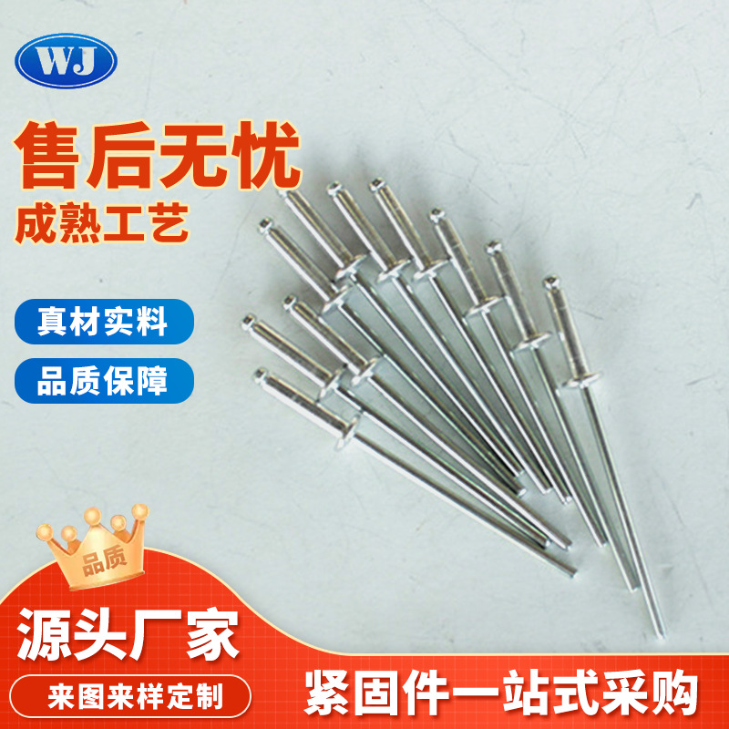 铆钉工厂批发沉头实心铁铆钉 抽芯拉铆钉 较耐腐蚀抽芯铆钉