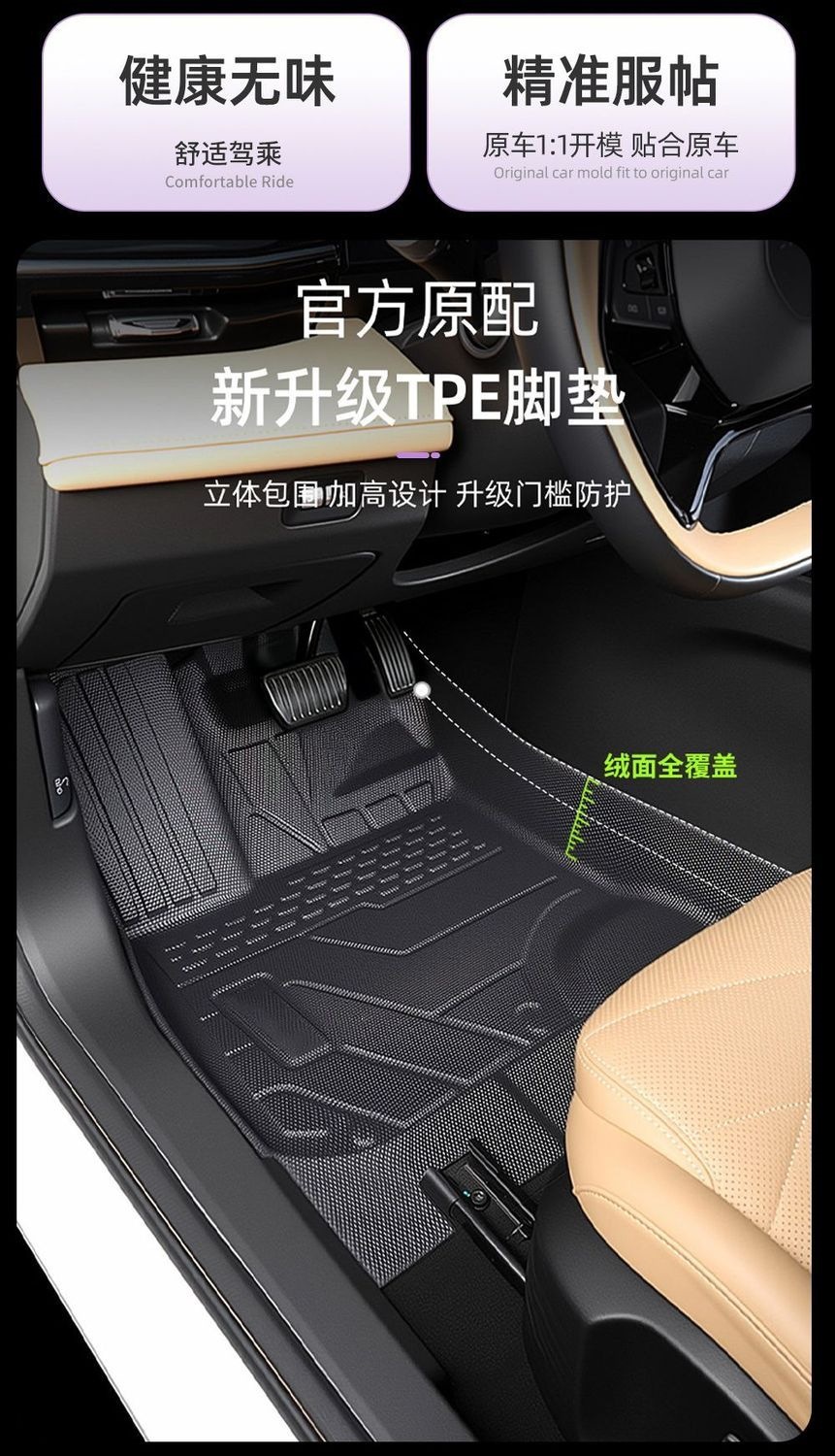Tank 700 TPE full-coverage floor mats, 26 models, original factory trunk mat, driver's side interior carpet mat, car accessories