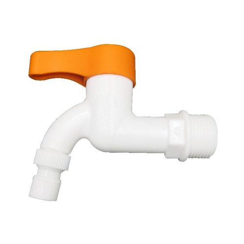 pom plastic hot and cold washing machine faucet copper rod plastic rod with lock plastic anti-theft faucet 4 points extended spout