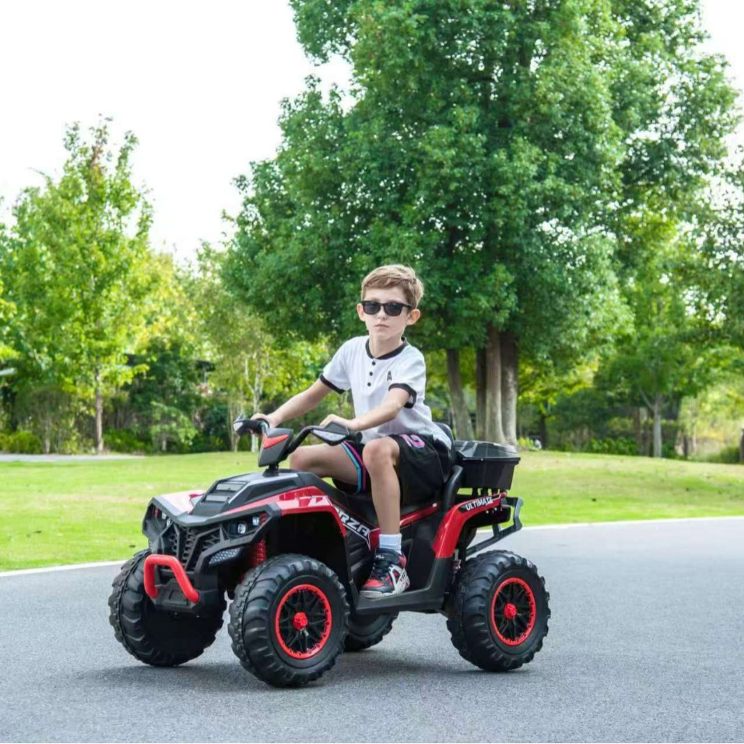 Vehículo eléctrico todoterreno para niños para dos bebés autoconducción cuatro ruedas con control remoto coche de juguete para niñas coche de carga