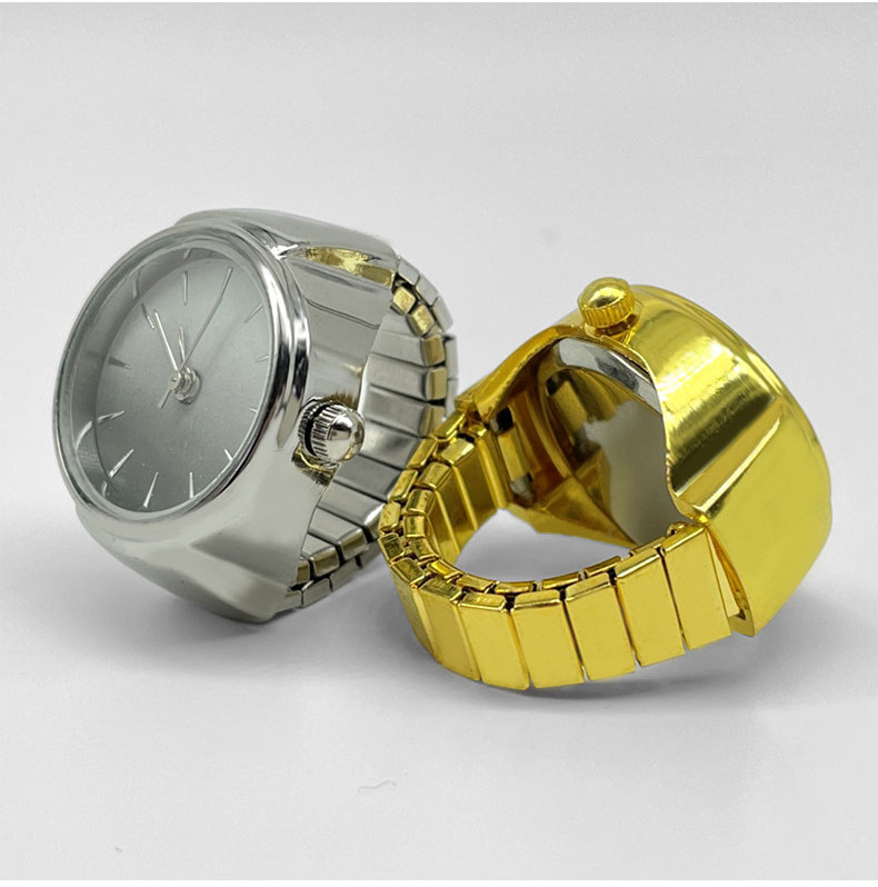 30g Weight Ordinary Glass Mirror Material Stainless Steel Strap Material Rings, Ring Watch, Watch Classification Pointer Display Type Round Dial Shape Holiday, Daily Occasion Quartz Movement Round, Solid Color Pattern Unisex Gender Casual Style Casual Round Solid Color Stainless Steel Strap Quartz Rings Ring Watch Watch