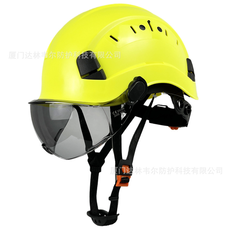 Casco de seguridad con gafas protectoras, ABS resistente, estándar nacional CE