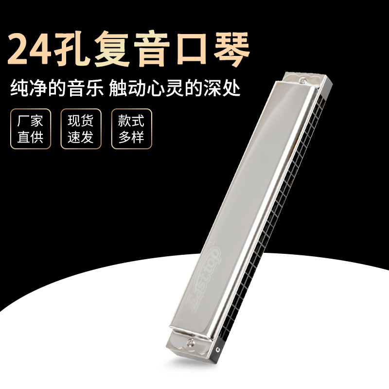 Easttop 东方鼎新款24孔复音口琴 学习类T2403 外贸跨境选品