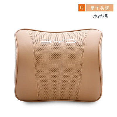 Headrest | Han DMP Champion Edition PRO - byd-genuine-leather-memory-foam-headrest-crystal-brown-singleknitting-label