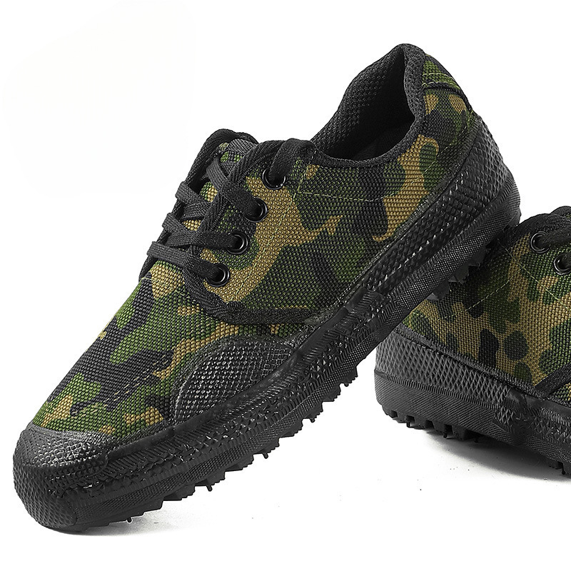 际华3537解放鞋男防滑耐磨低帮迷彩高帮防滑劳保胶鞋户外工地