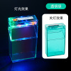 Transparent atmosphere light charging lighter all -in -one cigarette box 20 whole packages charging cigarette box flipping pressure and moisture -proof creativity