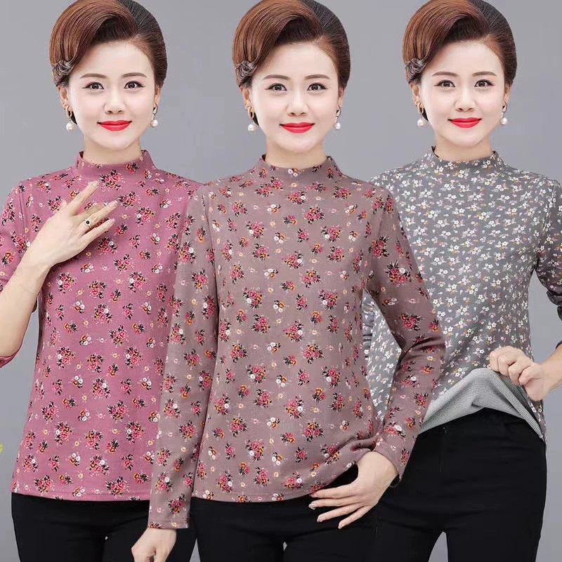 Нежный для кожи велюр, новинка 2025 года, термобелье, осенний базовый слой, двусторонний немецкий велюр с полувысоким воротником для людей среднего и старшего возраста.