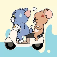 猫和老鼠车贴汤姆猫装饰电动车身贴遮挡刮痕创意个性卡通汽车贴纸