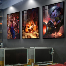 电竞酒店房间装饰画英雄联盟LOL网吧网咖展示壁画游戏海报挂画