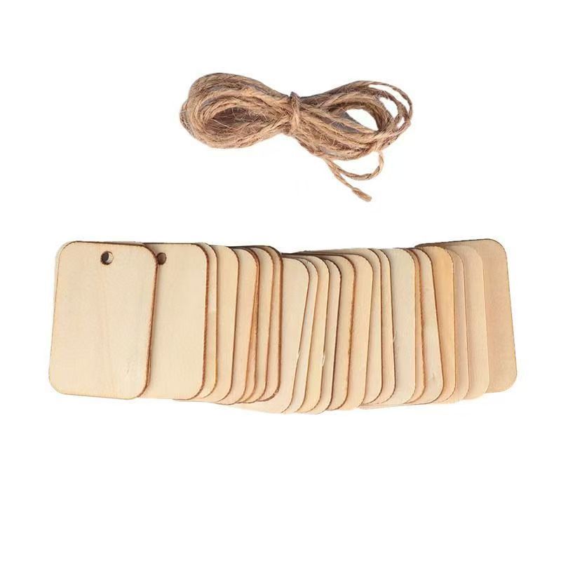 Zheng Yuan Wishing Handmade DIY Blank Wooden Pieces Wooden Signs Kindergarten Wooden Hanging Signs Wish Sign-In Blank Tags