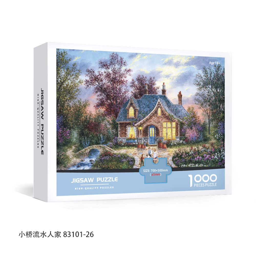 White card paper 1000 pieces 70*50CM adult puzzle manufacturer source challenge
