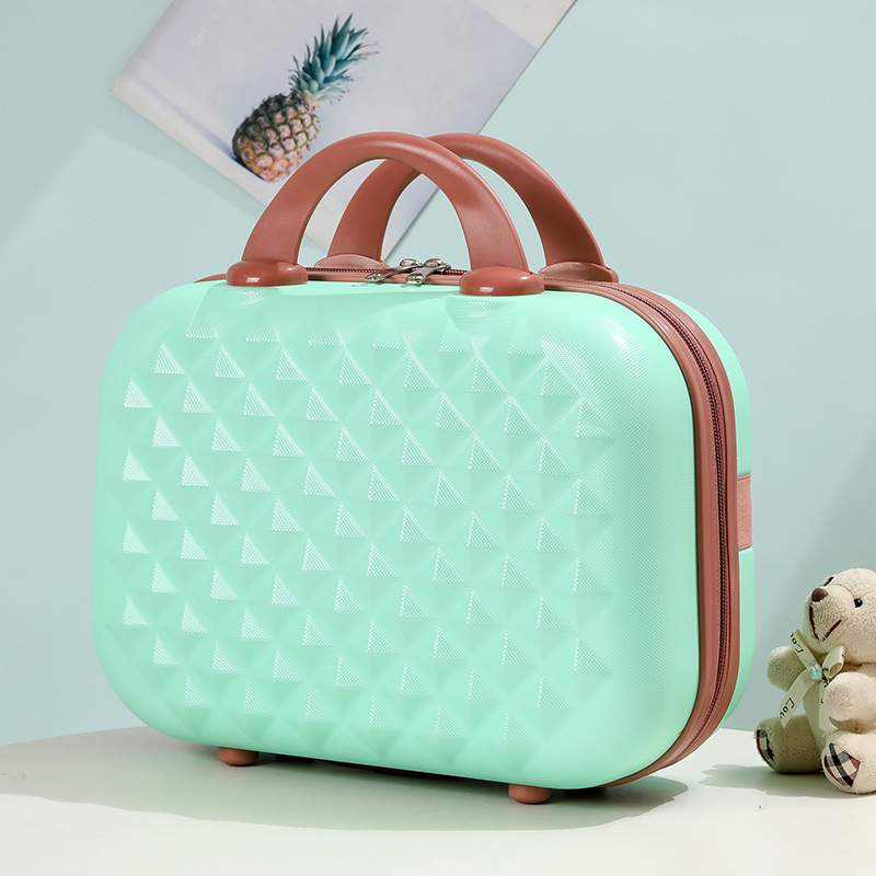 14 pulgadas mini Corea del Sur cremallera retro portátil caso cosmético niño y madre equipaje regalo caso bolsa de cosméticos bolsa al por mayor