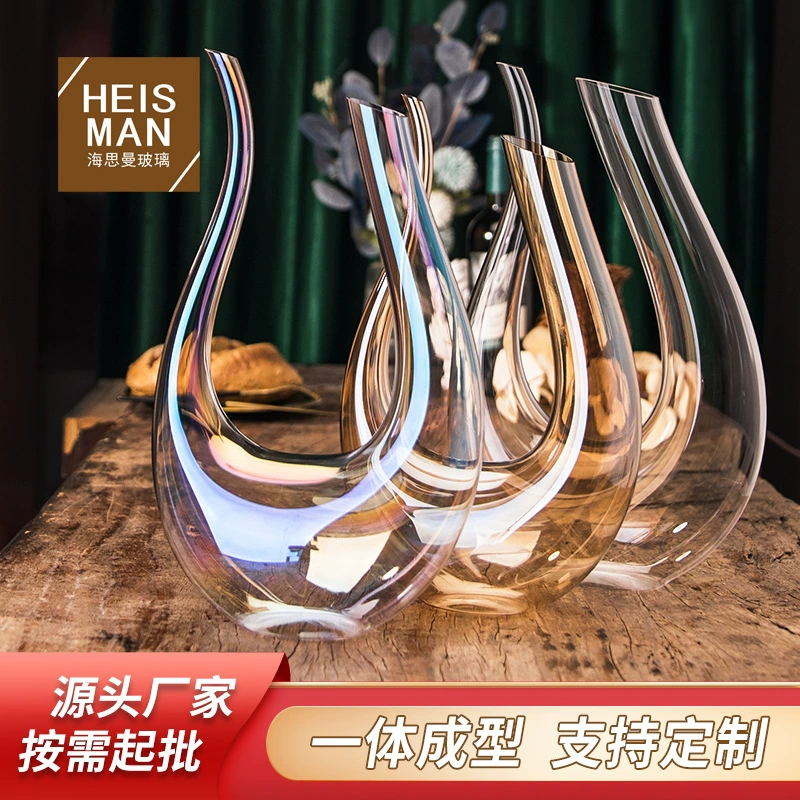 Европейский U-образный графин Хрустальное стекло для вина арфа вино кувшин Вино оптом