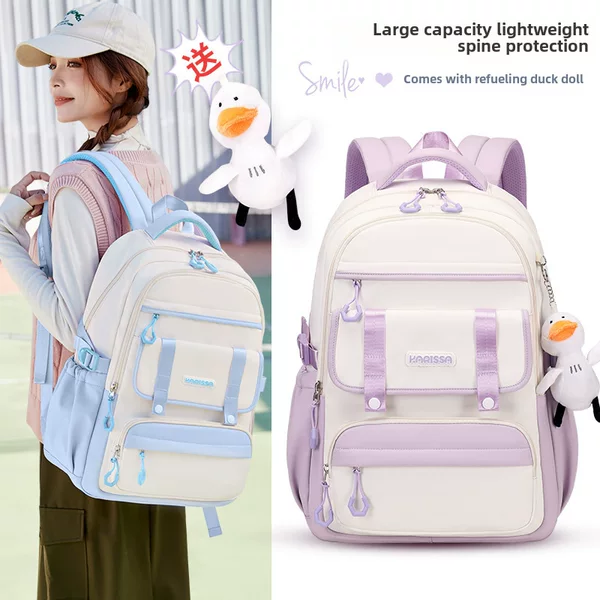 Cross-Border Popular Primary School Children's Schoolbags Girls' Backpacks Water-Repellent Backpacks Oxford Cloth Lightweight Girls