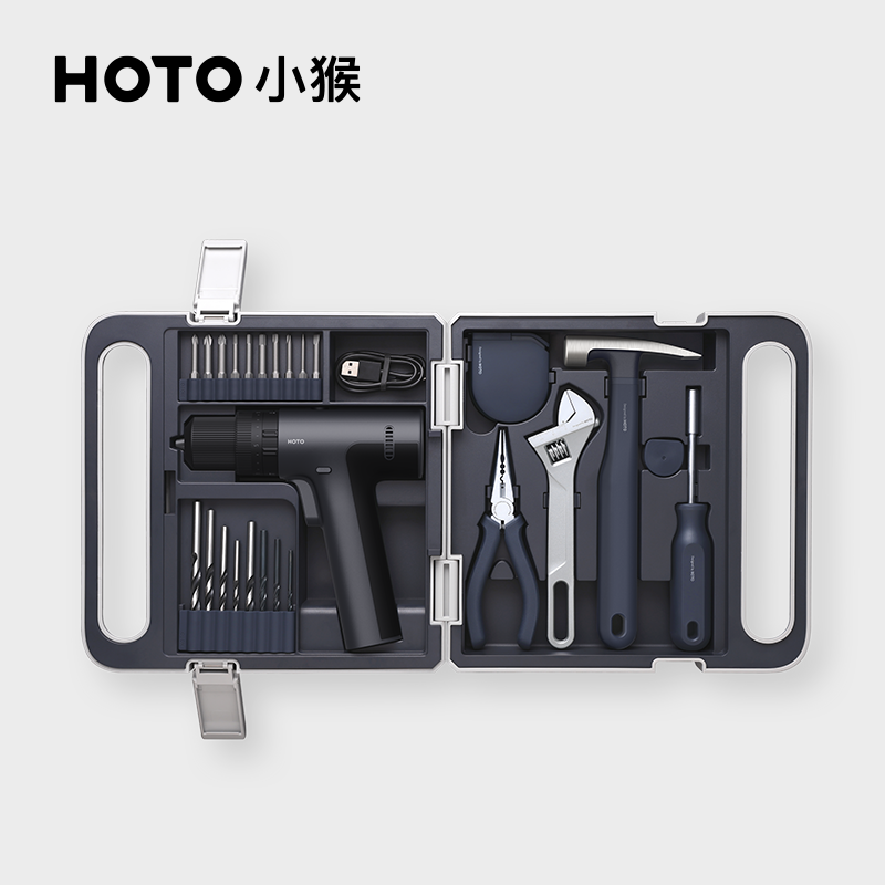 작은 원숭이 전기 드릴 가정용 세트 충격 드릴 도구 상자 충전식 전기 권총 드릴 하드웨어 전기 드릴