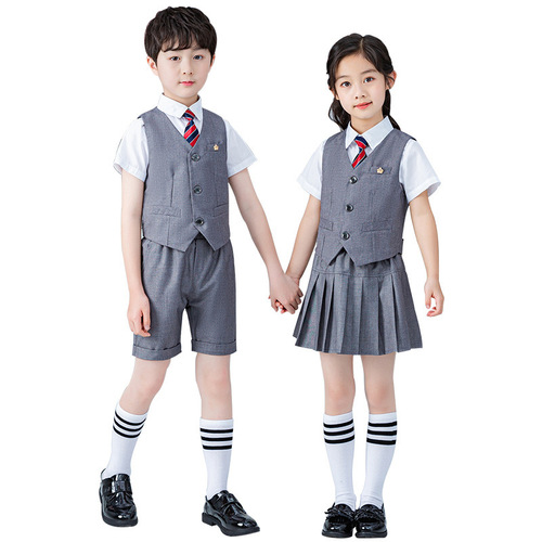 Kindergarten boys and girls stage chorus performance costumes, girls' dresses, small suits, graduation uniforms, handsome
