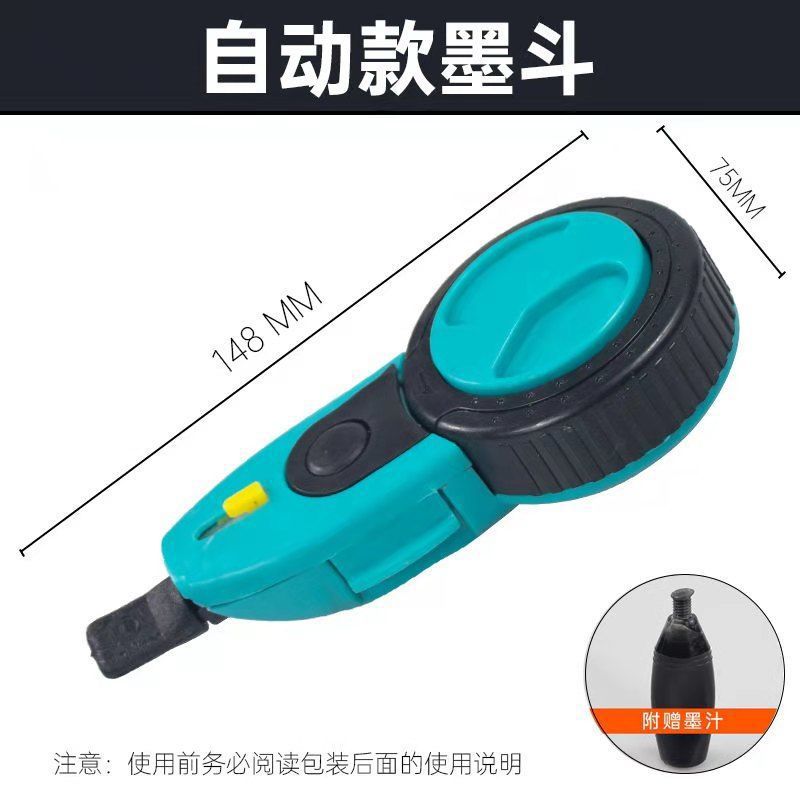 Marcador de Líneas de Tinta para Carpintería, Marcador de Líneas Automático, Marcador de Líneas de Madera Manual, Marcador de Líneas de Plástico con Hilo, Marcador de Líneas de Tinta, Marcador de Líneas de Algodón